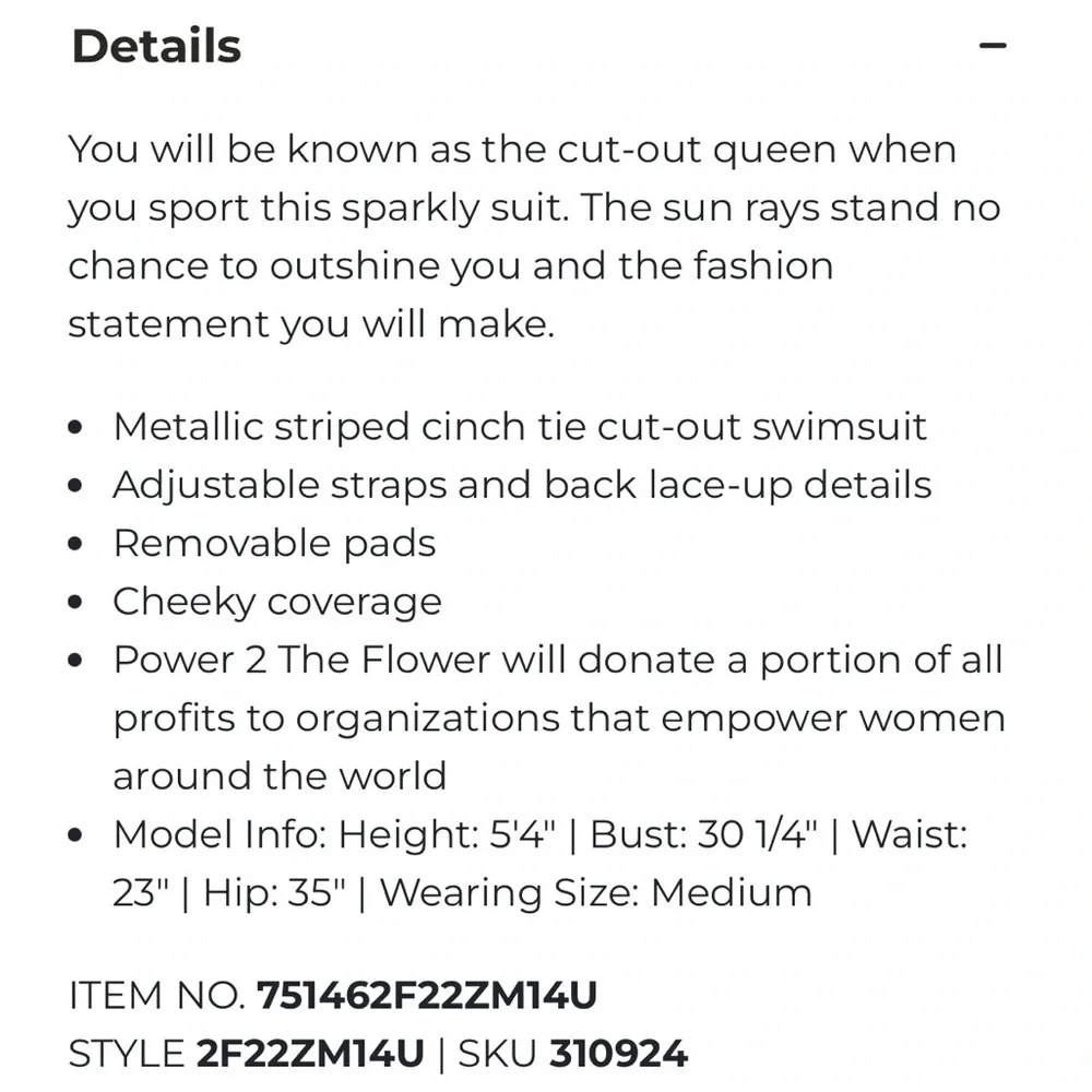 POWER 2 THE FLOWER Anita Swimsuit in Sunset Stripe Medium sold by BUCKLE 63 - Picture 5 of 13